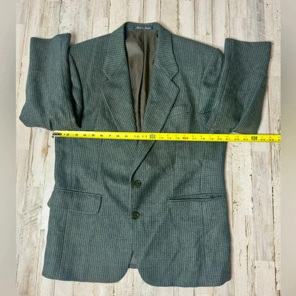 Pierre Balmain Wool Alpaca Blazer Jacket Green Size 39S - Picture 4 of 11